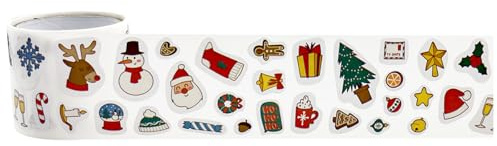 300Pcs Cartoon Christmas Sticker for Scrapbooking Laptop Water Bottle Cartoon Reward Sticker for Children Teacher Wrapping Accessories