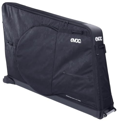 EVOC MOUNTAIN BIKE BAG PRO MTB Sac de transport pour vélo (valise pour VTT jusqu'à 130 cm d'empattement, particulièrement léger, pas de démontage du guidon / du cockpit, accessoires pour VTT), noir
