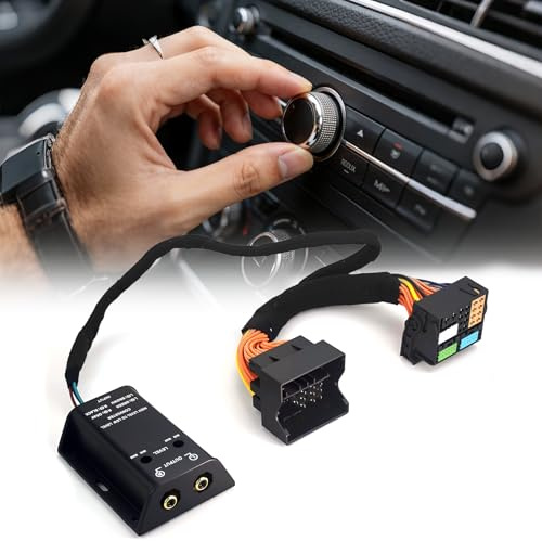 Aiyomi High Low Adapter Subwoofer Converter für Auto Radio Endstufe 2 Kanal Chinch Adapter Kabel auf Quadlock Ausgang Verlängerungskabel High-Low passend für BMW Ford Mercedes Seat Skoda VW