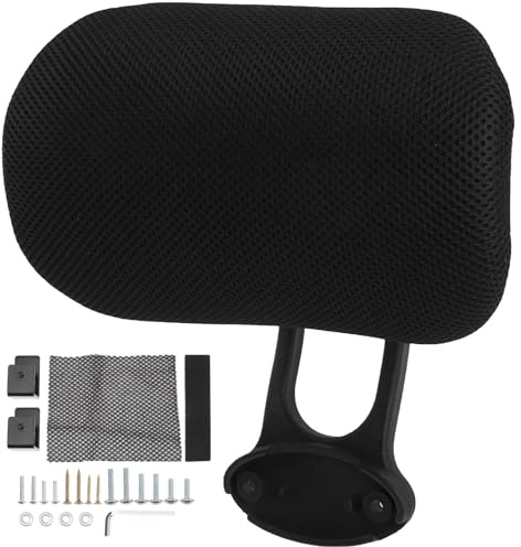 CLISPEED Reposacabezas Ajustable para Silla de Oficina Cojín Ergonómico Soporte para Cuello Almohada Cómoda para Cabeza Diseño Curvo Adaptable Color Negro Fácil Instalación para