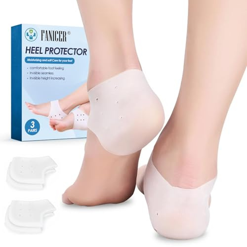3 Paires Protege Talon Silicone Respirant,Protège-talons invisibles,Doux Antidérapants coussinets-talon,Pour meilleur moins de frottement dans,Offre une sensation de confort