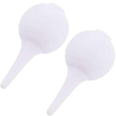NIYANGLE Lot de 2 Ampoules Auriculaires en PVC Souple pour Nettoyage Précis des Oreilles, Poires de Lavage Auriculaire Compactes et Légères, Élimination Douce Poussière, Usage Domestique