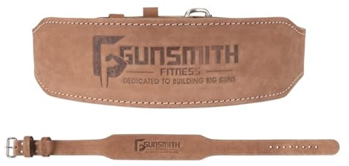 Gunsmith Fitness Gewichthebergürtel - Shibusa Echtes Leder Handgefertigt Rückenstütze Gewichthebergürtel für Damen und Herren - Lifing Belt Gym Gürtel for Bodybuilding, Squats, Powerlifting