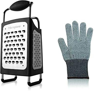 Microplane - Guanto resistente al taglio con 4 lame, grattugia