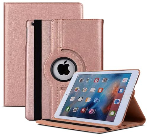 World Biz Étui Rotatif pour iPad 9,7 2018/2017 / iPad Air 2 / iPad Air (9,7) - Rotation à 360 degrés, Support de Visionnement Multi-Angles, Style Livre à Rabat avec Protection contre les Chocs en