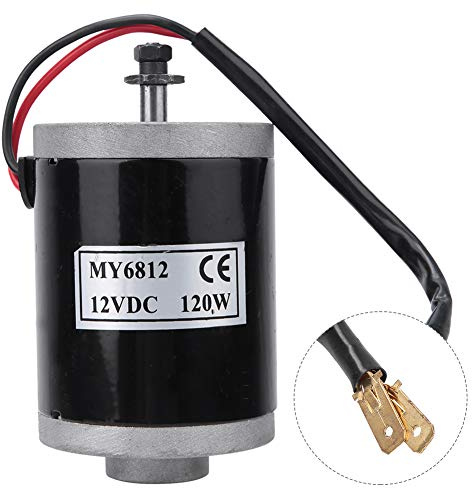Elektrisch gebürsteter Motor, MY6812 12V 120W Keenso kleiner gebürsteter Hochgeschwindigkeitsmotor Permanentmagnet-Gleichstrom-Getriebemotor mit Riemenscheibe für Elektroroller