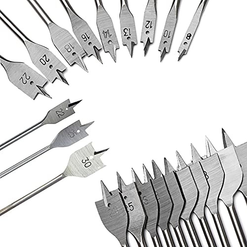 Flat Drill High-Carbon Steel Wood Flat Drill Set Woodworking Spade Drill Bits Durable Woodworking Tool Sets-18Mm/20mm