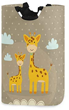 Mnsruu Panier à Linge Pliable avec poignée Motif Girafe