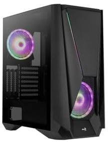 Aerocool VISOR, Caja PC E-ATX, Cristal Templado+Rejilla, 2xVentilador ARGB 14cm