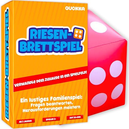 QUOKKA Garden Outdoor Games For Kids - Giant Board Games - Kids Card Games 8-12 - Activity Party Game & Quiz with Giant Dice