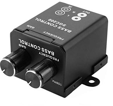 Denpetec Car Bass Controller, Car Audio Amplifier Subwoofer Equalizer Crossover Volume Regulator Bass Controller Knob