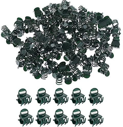 100 Stücke Kunststoff Pflanze Clips Mini,Orchideen Klammern,Pflanzenklammern Rankhilfe,Pflanzenklammern Wiederverwendb,für Rankhilfe Tomaten,Rosen, Gurken und Andere,Kletterpflanzen Befestigung