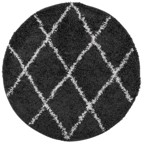vidaXL Teppich Handgefertigt Jute Wohnzimmerteppich Juteteppich Handwebteppich Bodenmatte Schlafzimmer Wohnzimmer Flur Rund 210cm Dunkelgrau