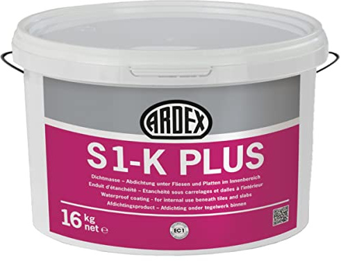 ARDEX S 1-K PLUS Dichtmasse 16 KG Abdichtung Fliesen Innenbereich Bad Dusche