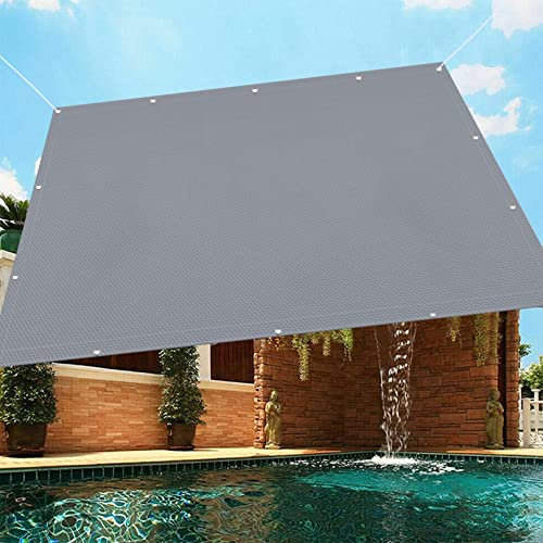 Sun Shade Sail 4 x 4 m Breathable Shading and UV Protection Patio Sunshade Awnings with 4 Ropes and Eyelets for Patio Garden Backyard, Grey