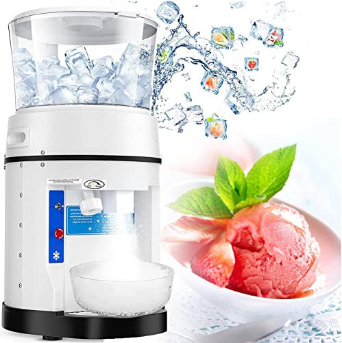XDLYWUZIQ Commercial Ice Shaver Snow Cone Maker, 350W Electric Ice Crusher Machine, Counter Top Ice Machine For Home and Kitchen, 11L Capacity, for Cocktails, Commercial Catering Machine