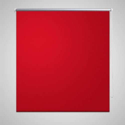 ZEYUAN Verdunkelungsrollo, Roladenklemmen, Fenster Sichtschutz, Verdunklungsstoff, Darkening Blind, Thermo Rollo, 80 x 230 cm rot
