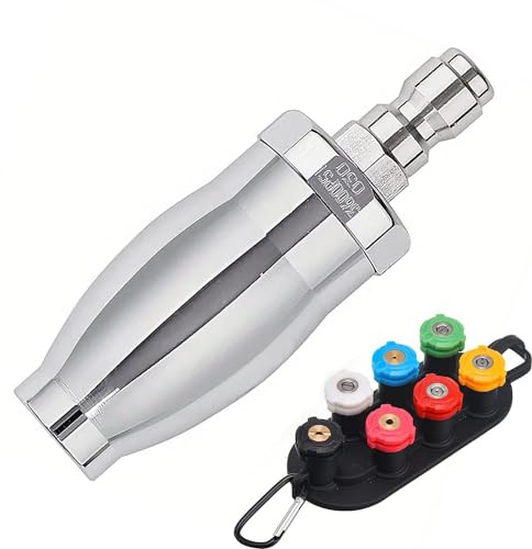 4000 PSI Rotating Turbo Nozzle Kit, 1/4 Quick‑Connect | Works with hot & cold water, orifice 3.0, includes 7 multi‑angle spray tips for versatile pressure washer cleaning jobs.