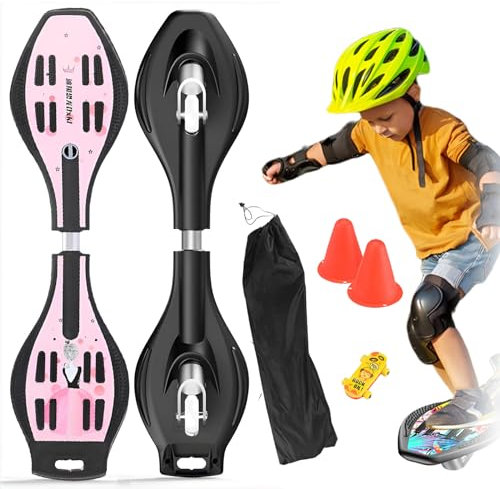 GHBXJX Profi Waveboard Kinder ab 10 Jahre mit ABEC-7, Street Surfing Waveboards Erwachsene, Snakeboard mit Anti-Rutsch Noppen, Skateboard für Mädchen und Junge, Bis 100kg, inkl. Tasche,Prinzessin
