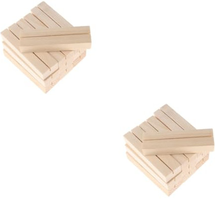 COHEALI 20 Stk Fotohalter aus Holz office organizer büro organizer Holzplatz Haftnotizenhalter schilder Embleme Namensschild aus Holz Nachrichtenhalter aus Holz hölzern Holzrahmen Klipp
