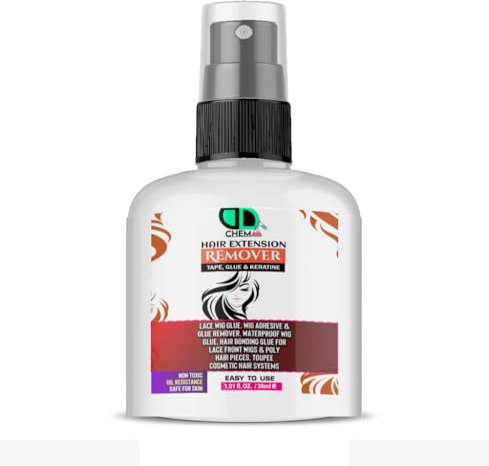 Bond & Tape Remover Super Solvent, Hair Extensions Remover Easy to Use Citrus Oil Enriched Adhesive Tape Remover Wig Glue Dissolvent Gentle on skin best multipurpose remover Alcohol free (30ml Spray)