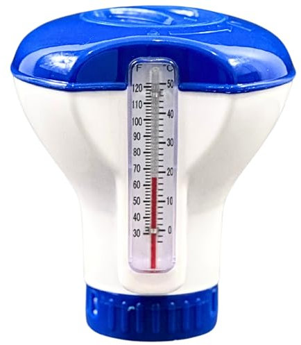 MaReBa24® Kleiner Dosierschwimmer Dosierer mit Thermometer für 20g Tabletten