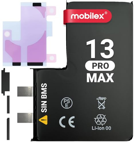 MOBILEX® Batterie sans BMS pour iPhone 13 Pro Max | 4352mAh - Capacité d'origine | Cellule Interne de Rechange | sans Nappe | Soudure requise