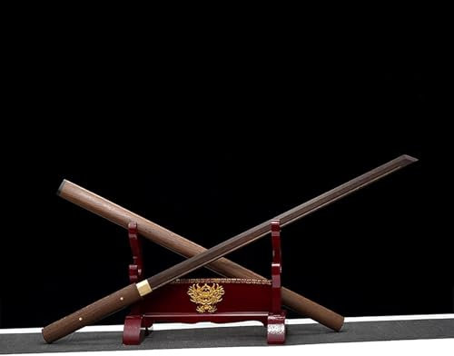 Trä Katana med skida, Samurai Kendo träningssvärd, handgjord träningsträkniv, för insamling, visning, Iaido Cosplay Prop, kampsportstillbehör-103CM