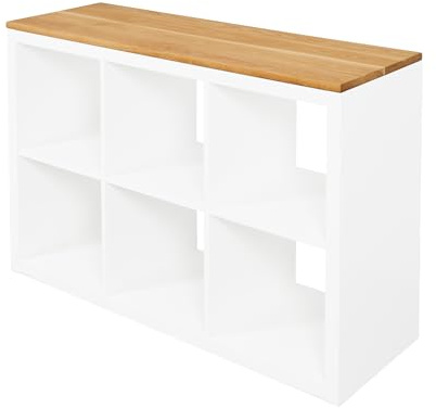 Natural Goods Berlin 1x Deckplatte Kallax Eiche - I K E A Upcycling DIY - 2 cm Starke Holzplatte für Kallax passgenau mit Antirutschfunktion - Deckplatte Kommode - Beistelltischplatte 77 x 39 x 2 cm