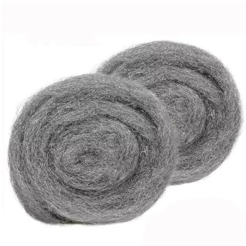 BODYA 2Pcs 3.6M Steel Wool Roll 0000 for Glass Chrome Fine Steel Wool Pads Mice Blocker