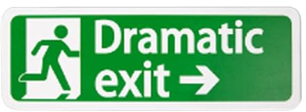 Exit Sign for Wall, Funny Wall Sign, Colorful Exit Sign Home Decor, Dramatic Exit Room Decoration, Funny Exits Wall Signs for Living Room, Indoor, Present, 20 x 6 x 0,2 cm
