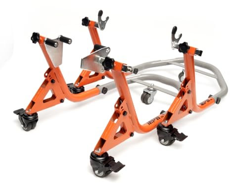 MPW Race Dept Motorcycle Mobile Dolly Front and Rear Paddock Stand K+V Type