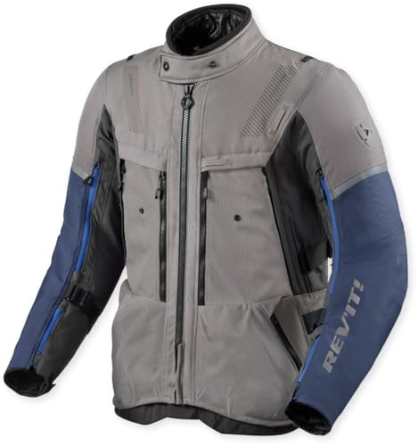 Revit Sand 5 H2O Giacca tessile da moto, grigio chiaro/grigio scuro, M