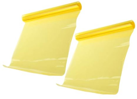 PRETYZOOM 2rollen Scheinwerfertönungsfolie Gelbtönung Wasserdichter Vinylfolie Aufkleber Auto Rücklichtfolie Schutzaufkleber Nebelscheinwerferfolie Für Fahrzeug-vinylfolie