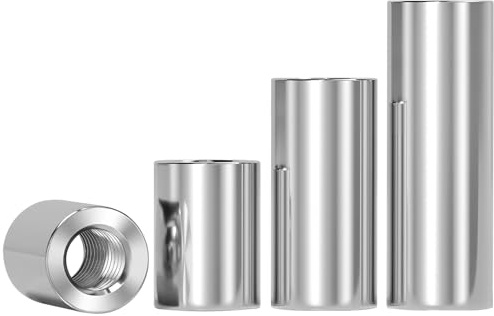 Ctyjia 20 Pièces Écrous D'accouplement Cylindrique, M5×8×6mm Connecteur D'écrous 304 en Acier Inoxydable, Écrou Long Tige pour Support, Mécanique