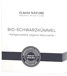 Schwarzkümmelöl Seife BIO – Handgemachte Naturseife mit Aktivkohle – Vegan, Parfümfrei, Für Jeden Hauttyp – Kaltgesiedet – 100g Made in Germany
