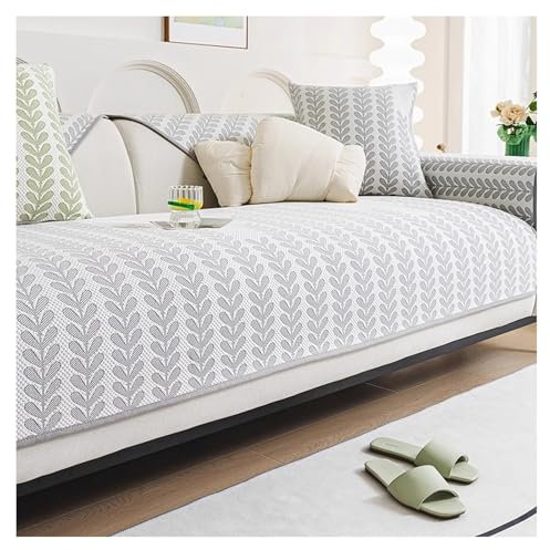 Couch Überzug Weiche Chenille Sofabezug: Weiche Sofa Überzug für Ecksofa für 1 2 3 4 Sitzer Sofabezug Anti Rutsch L Form Sofa Schutzhülle Hund Katze Sofaschoner(Grau,70 * 180cm)