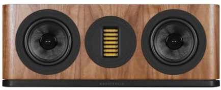 Wharfedale EVO 5.C Centre Speaker – 2‑Way Bass‑Reflex Design, Dual 5″ Kevlar Woofers & AMT Tweeter, 89 dB Sensitivity, 4 Ω Impedance (Walnut)