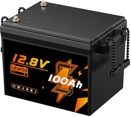 12V 100Ah LiFePO4 Lithium Battery - 15000 Cycles, Built-in 100A BMS, Low Temperature Protection - Suitable for RVs, Golf Carts, Home Energy Storage, Marine and Marine Batteries