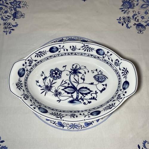 Generisch Triptis Zwiebelmuster Porzellan Brotkorb Brotschale Schale ca 29 cm x 19 cm Tiefe 5 cm Spülmaschinenfest dishwashersafe Alltagsgeschirr