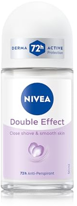 NIVEA Lot de 6 déodorants à bille pour femme 72h anti-transpirant Double Effect 50 ml