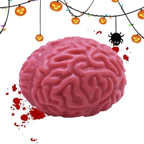 Gehirn Stressball, Realistischer Squishy Anti-Stress-Ball | Lustiges & Handtrainer für Büro, Halloween | Weiches Gel, Langsamer Rückprall