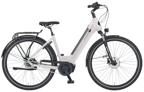 Prophete Geniesser 3.3 E‑Citybike 28 – Wave‑Rahmen 48 cm, Enovation Mittelmotor 250 W / 70 Nm, integrierter 360 Wh Akku, Nexus 7‑Gang, hydraulische Scheibenbremsen, 110 km Reichweite