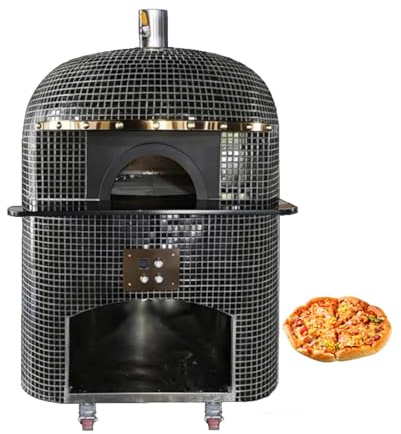 Compact Wood Fired Pizza Oven for Outdoor Use, Stainless Steel Build with Stone Baking Board, Great for Garden Parties and Camping Cooking