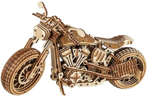 Wood Trick Iron Pony Customizable Motorcycle 3D Wooden Puzzles for Adults to Build - Modular Assembly System - Engineering DIY Models for Adults to Build