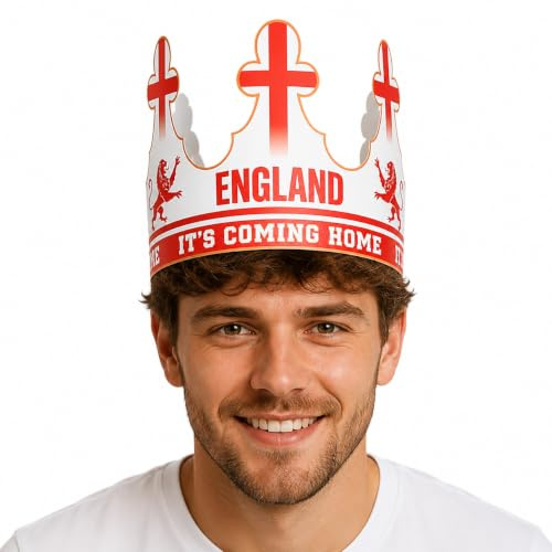 England Football Supporters Cardboard Crown - It's Coming Home Hat