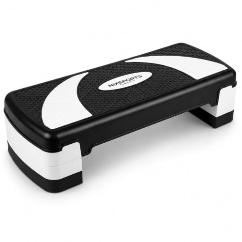 Step aeróbico antideslizante con altura ajustable – estructura resistente, uso doméstico y profesional – Plataforma fitness para cardio y tonificación (81 × 31 cm, altura 10/15/20 cm)