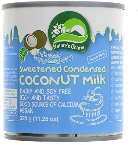 Nature's Charm Leche De Coco Condensada 320ml | Sin lactosa (Pack de 6)