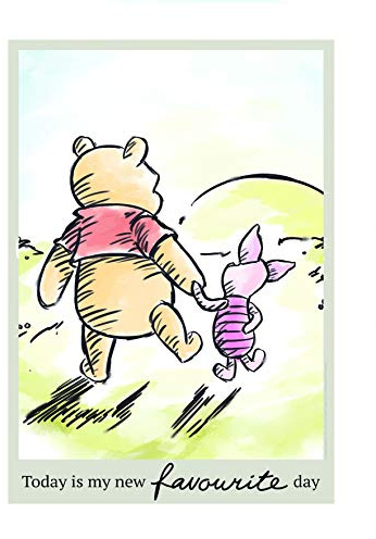 Disney väggbild från Komar | Nalle Puh Today | barnrum, babyrum, dekoration, konsttryck | storlek 30 x 40 cm (bredd x höjd) | utan ram | WB064-30 x 40, färgglad