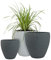 Pflanzwerk® Pflanzkübel Kunststoff Cup Anthrazit Ø56cm Blumentopf *Frostbeständige Blumenkübel* *100% ÖKOLOGISCH* *2 Jahre GARANTIE* *Premium Pflanzenkübel Qualität*